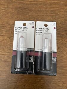 2 Pack CoverGirl Continuous Color Lipstick #420 Iced Mauve Shimmer  (.13 oz)
