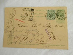 CARTE ENTIER POSTAL BELGIQUE 1905 BRUXELLES POUR MASALA ITALIE - Imagen 1 de 5