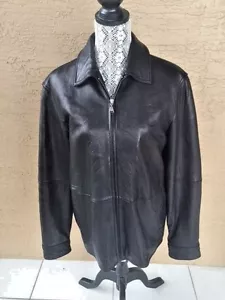 MEN'S SIZE S CALVIN KLEIN SOFT LEATHER JACKET - EXCELLENT CONDITION - Picture 1 of 4