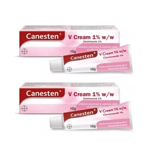 2x Canesten V Crema 1% Parte Íntima Infección Antifúngico Tratamiento Candidiasis 10g - Imagen 1 de 5