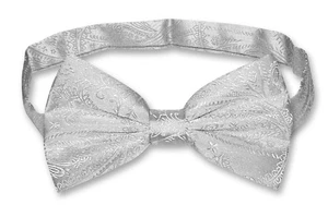 Pajarita para hombre Vesuvio Napoli BOWTIE gris plata color cachemira para esmoquin o traje - Imagen 1 de 1