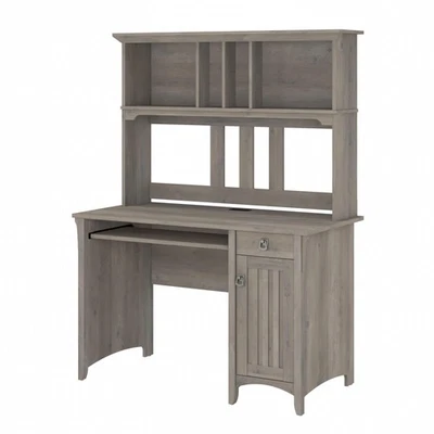Salinas Computer Desk with Hutch | Study Table with Drawers, Cabinets & Pullo... - Image 1 of 4