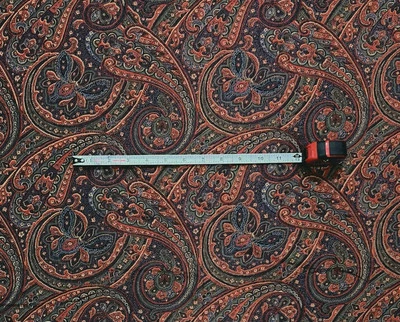 French ROMANEX DE BOUSSAC GRAND TEINT TISSU SAINT FRERES Negayama Fabric Paisley - Image 1 of 3