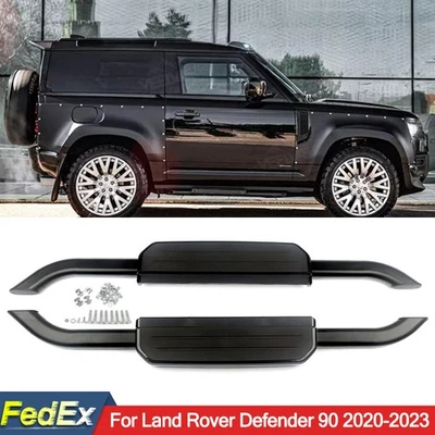 2x Left Right Running Board Side Step Black For Land Rover Defender 90 2020-2025 Foto 1 de 4