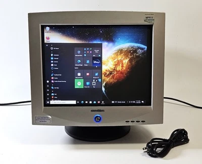 eMachines eView 17f3 17" CRT VGA Monitor 1280×1024 Retro Gaming for PC Tested - Image 1 of 4