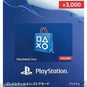 PSN Network Card 3000 YENS PS Vita PLAYSTATION SONY JAPANESE NEW JAPANZON PS 3 4 - Picture 1 of 1