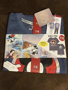 NWT Disney 100 yrs Kids Character Licensed Graphic T-Shirt Size 7/8 Mickey Mouse - Picture 1 of 6