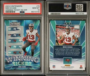 2023 Contenders Mike Evans 15 Winning Ticket-Silver PSA Gem-MT 10 - Picture 1 of 1