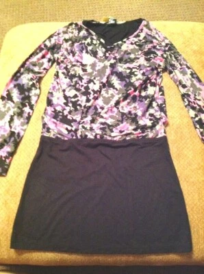 Flowers By Zoe Girls XL Black, Gray, Pink camo Print Dress NWT - Image 1 of 4