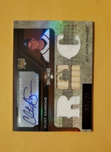 2008 Topps Triple Threads Relic Sepia /75 Clint Sammons Rookie Auto SSP Jersey
