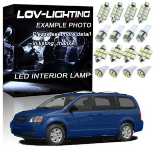 6x Bulb LED Interior Lights Kit White For Dodge Grand Caravan SE & SXT 2008-2016 - Picture 1 of 12
