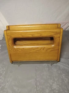 vintage wood wall rack magazine books newspaper postage mail S01 1947 wooden - Picture 1 of 8