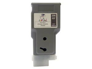Cartucho compatible InkOwl 300 ml para Canon PFI-206GY GRIS iPF6400 iPF6450 - Imagen 1 de 1