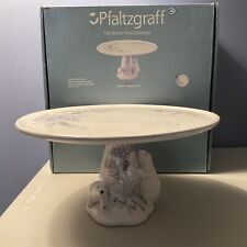 Pfaltzgraff WINTER FROST Pedestal Cake Plate, Cookie Server, Polar Bear, 12” Dia