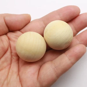 10Pcs Natural Untreated Plain Large Wooden Craft Wood Balls Sphere 28mm - Picture 1 of 4