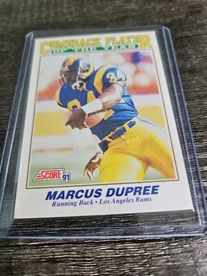 MARCUS DUPREE - 1991 Score "Comeback Player Of The Year"- #618 - Rams - Image 1 of 3