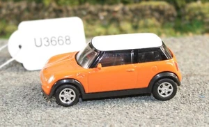 Welly China 8165 Orange & White Mini Cooper Car Good Plus FNQHotwheels U3668 - Picture 1 of 7