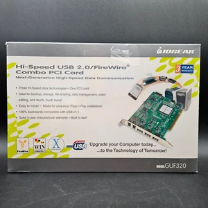 IOGEAR Hi-Speed USB 2.0 FireWire Combo PCI Card Model GUF320 - Picture 1 of 12