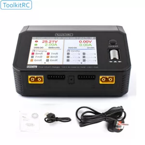 ToolkitRC M6DAC 350W x 2 USB-C 65W AC DC Dual Smart Charger Discharger Balance - Picture 1 of 6