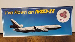 Vintage McDonnell Douglas MD-11 Thai Flugzeug Foto Aufkleber Neu 9 x 3,75
