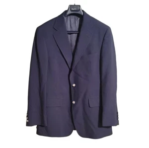 Brooks 346 Navy Blue Blazer Gold 2-Button Front - Picture 1 of 8