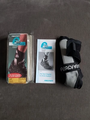 Suporte de tornozelo Aircast A60, pé esquerdo, preto, médio - EXCELENTE ESTADO! - Imagem 1 de 4
