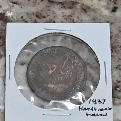 Ficha de tiempos difíciles de 1837 Foto 1 de 3