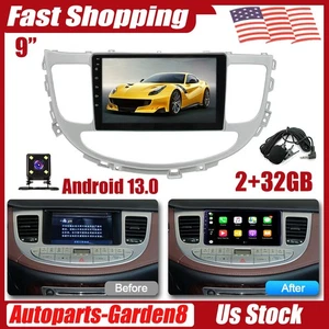 Android 13 CarPlay Car Radio Stereo GPS Navi For 2009-2014 Hyundai Genesis Sedan - Picture 1 of 19