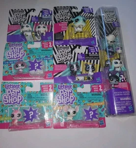 Littlest Pet Shop LPS Lot NIP New Rhinostar, Black & White Mini Dogs Cat Mouse - Picture 1 of 8