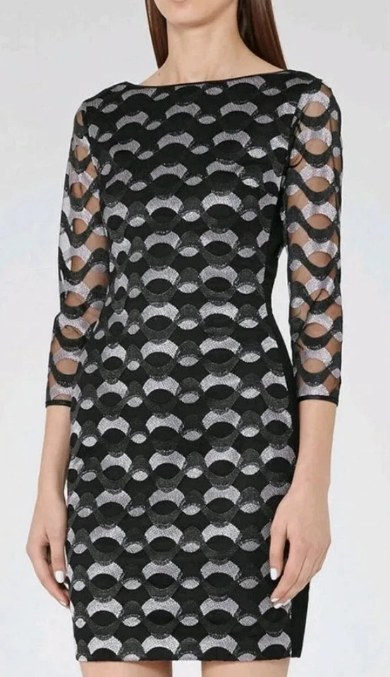 REISS Mirte Shift Dress Size 6 - Image 1 of 4