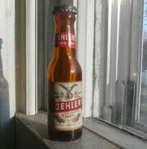 KOEHLER'S BEER ERIE,PA MINI BOTTLE ADVERTISING SALT SHAKER W/LABELS & LID - Picture 1 of 5