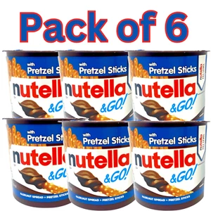 Nutella & Go! Hazelnut Spread with Pretzel Sticks, Pack of 6, Portable Snack Cup - Picture 1 of 4