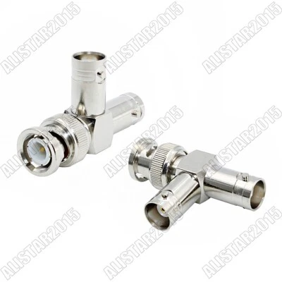 1x BNC "T" Type Adapter 1 BNC Male to 2 BNC Female Jack Video Splitter Connector - Image 1 of 4