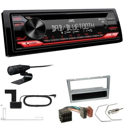 JVC KD-DB622BT DAB inkl Antenne Bluetooth Einbauset für Opel Meriva matt chrom  - Bild 1 von 4