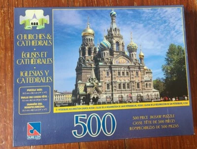 NEW Vtg SURE-LOX 500 pc Churches & Cathedrals St Petersburg Russia Jigsaw Puzzle - Image 1 of 3