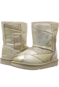 UGG Womens Hippie Classic Short II Patchwork Boots Leather Gold 1096431K  Sz 6 - Picture 1 of 12