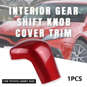 FOR TOYOTA CAMRY 2018-2023 Red Inner Gear Car Accessories Shift Knob Trim Cover - Foto 1 di 14