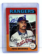 ⭐️1975 Topps #542 Peter Broberg Autographed Card Rangers⭐️