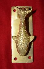 Brass Piranha Fish Door Anneau Bell Golden Nautical Designed door Knocker ML127