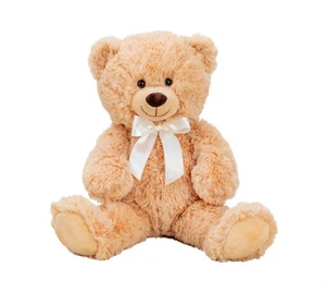 Teddybär braun sitzend mit Schleife 56 cm Plüschtier Kuscheltier Kuschelbär - Bild 1 von 1