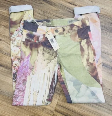 Diesel Super Slim Jegging  Liver SP Floral Stretch Leggings Womens Sz 25 NWT - Image 1 of 4