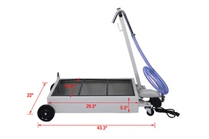15 Gallon with Electric Pump Long T-handle Low Profile Oil Drain Pan Oil Drainer - Bild 1 von 8