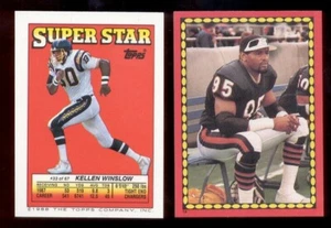 1988 KELLEN WINSLOW RICHARD DENT Chicago Bears San Diego Chargers Rare Sticker - Picture 1 of 1