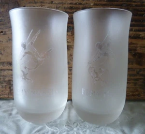 Pair of REMY MARTIN Tumbler Frosted Glasses with Centaur Motif - 11.5cm high - Picture 1 of 8