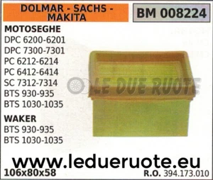 Air Filter Chainsaw Dolmar Sachs Makita DPC 7301 PC 6212 106x80x58 - Picture 1 of 1