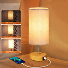 3-Color Touch Control Table Lamp Dimmable Nightstand Bed Warm Lamp W/2 Usb Port