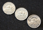 1961-63 Canadian 5 Cent Nickels in BU Condition Nice Old Collectible Set!