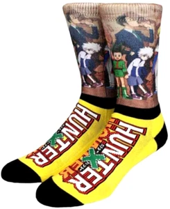HUNTER X HUNTER CHARACTER SUBLIMATED CREW SOCKS - Picture 1 of 3