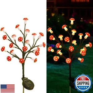Xingpold Mushroom Solar Garden Lights Outdoor Decorations Waterproof, 2 Pack - Picture 1 of 5