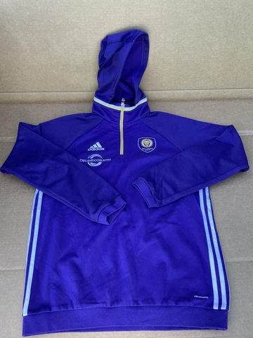 NWOT ADIDAS ORLANDO CITY SC ANTHEM HEALTH TEAM SOCCER TRACK SUIT JACKET MENS LRG Cover